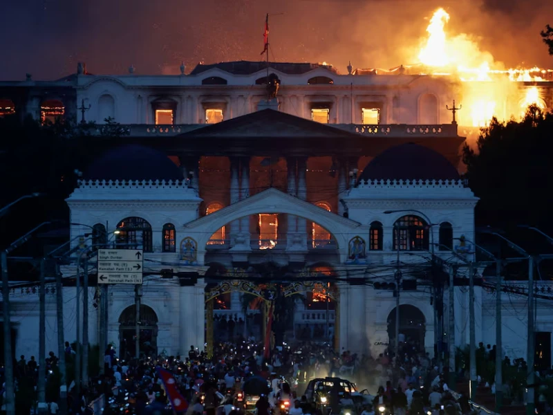 Kathmandu Burns: Protesters Torch Palace, Nepal Faces Power Vacuum