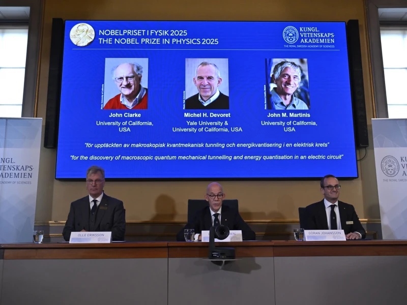 Three scientists win 2025 Nobel Prize in Physics for work on quantum mechanics