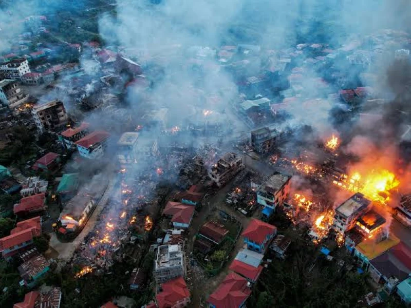 24 killed as Myanmar army paraglider bombs Buddhist festival