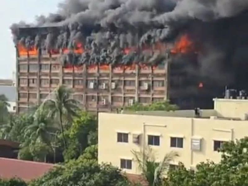 Massive Fire Rages at Chattogram EPZ Factory; 19 Units Battling Blaze