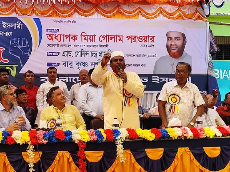 হিন্দুদের ভাগ্যোন্নয়নে ইসলামি সরকার প্রয়োজন: মিয়া গোলাম পরওয়ার