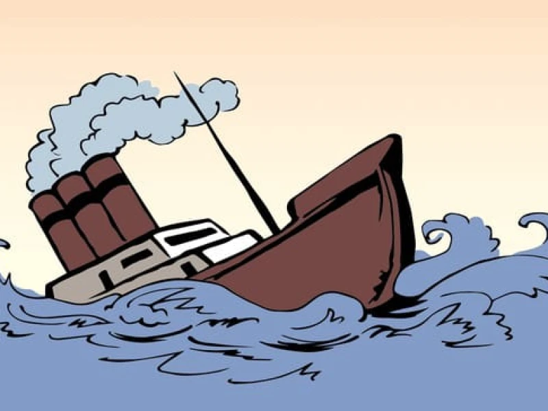 Salt-laden trawler sinks after ship collision in dense fog on Meghna River in Bhola