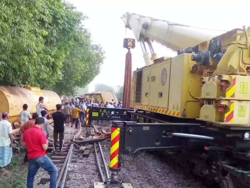 Train derailment in Habiganj: Sylhet’s rail links remain halted