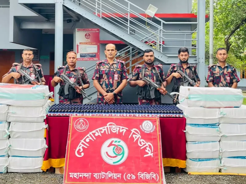 5,935 bottles of drug syrup seized from truck coming from India at Sonamasjid