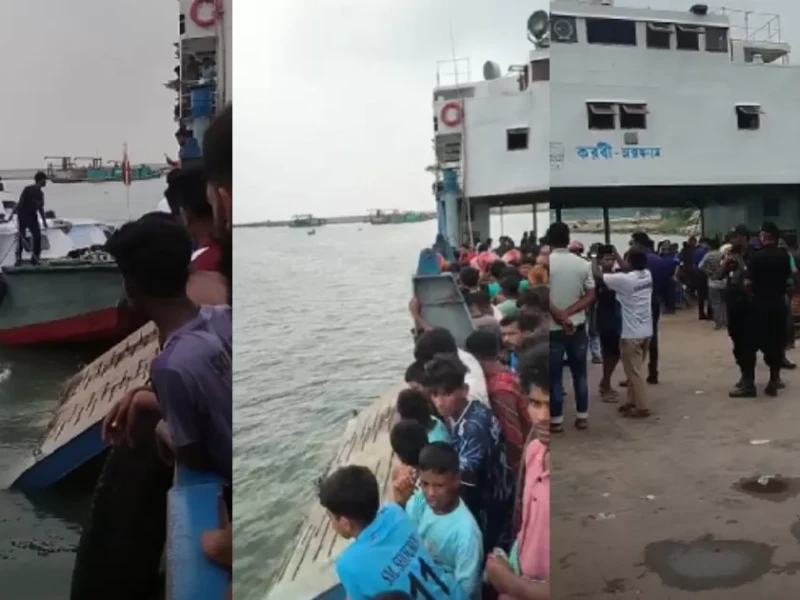 Bus plunges into Padma from pontoon at Daulatdia