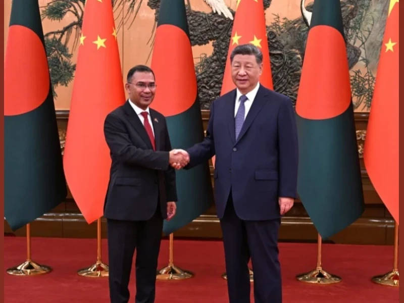 PM Tarique, Chinese President Xi Jinping hold talks in Beijing