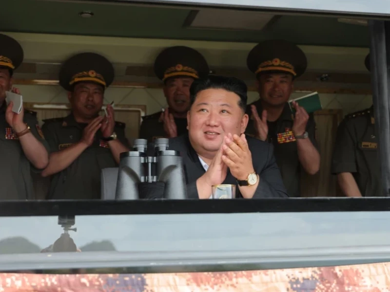 North Koreas Kim calls for stronger offensive military