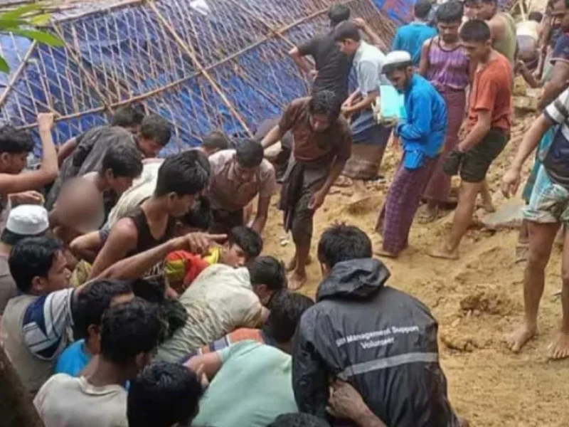 Five madrasah students killed in Cox’s Bazar Rohingya camp landslide