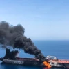Tanker on fire off Saudi Arabia after strike by 'unknown projectile': maritime agency