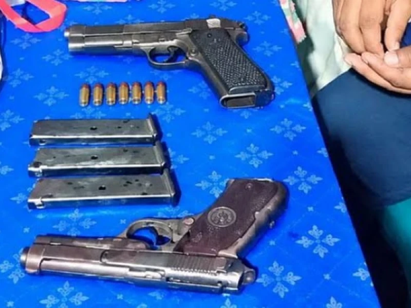 Woman arrested with two pistols, ammunition in Bagha