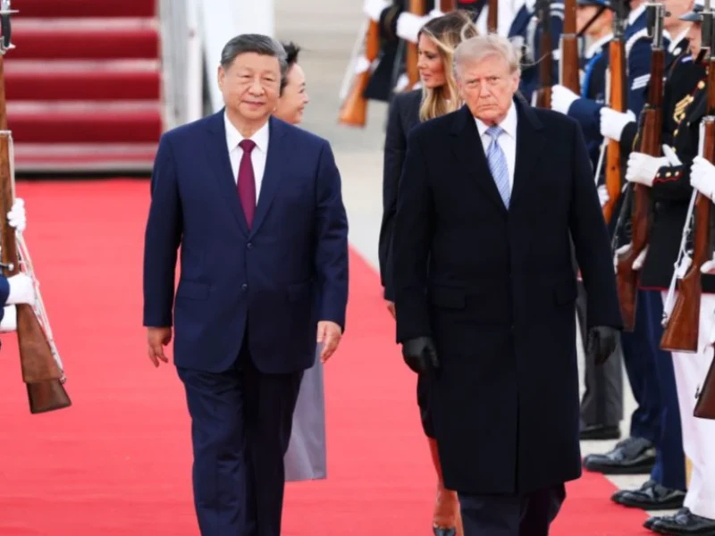 Markets mixed as China's Xi arrives for US talks