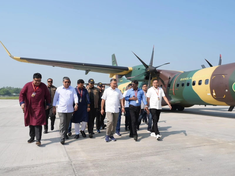 PM arrives in Saidpur to visit Durga Puja mandaps in Rangpur