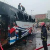 Bus catches fire at Mohakhali terminal